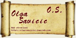 Olga Savičić vizit kartica